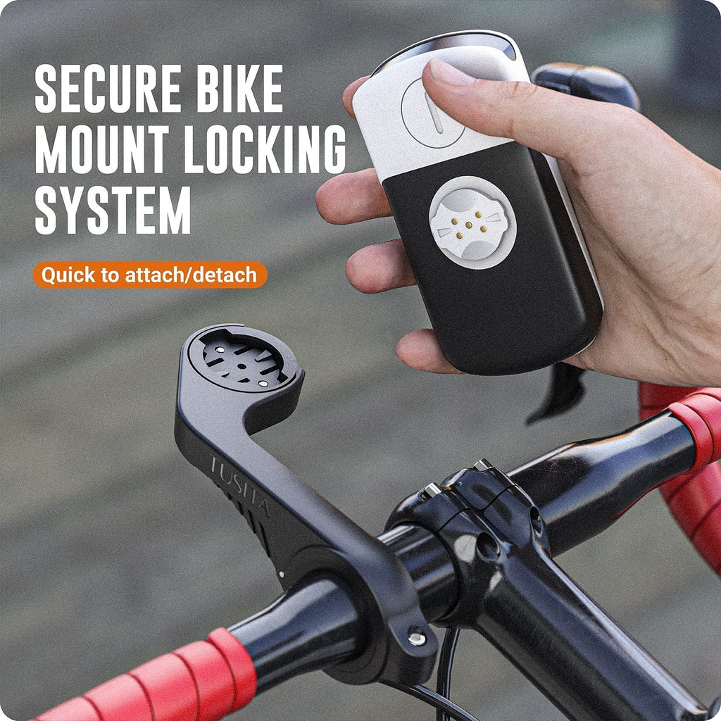 Flush Out Front Mount and Quarter-Turn to Friction Flange Mount Adapter Fitting with Garmin Edge GPS Bike