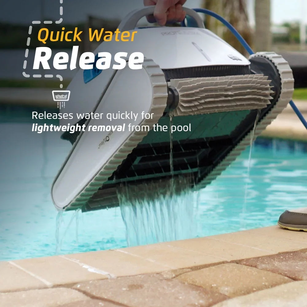 Dolphin Proteus DX4 Robotic Pool Vacuum Cleaner — Wall Climbing Capability — Powerful Waterline Scrubbing — Excellent for All Pool Types up to 50 FT in Length