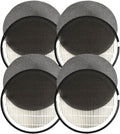HQRP 4-Pack LV-H132-RF Replacement Filter Matching with LEVOIT LV-H132 Air Purifier, 3-in-1 HEPA Activated Carbon Filter Set