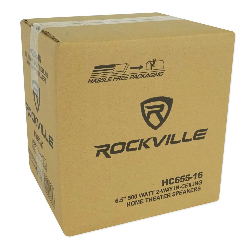 Rockville LED Tube Amp/Home Theater Receiver+(8) 6.5" White Ceiling Speakers