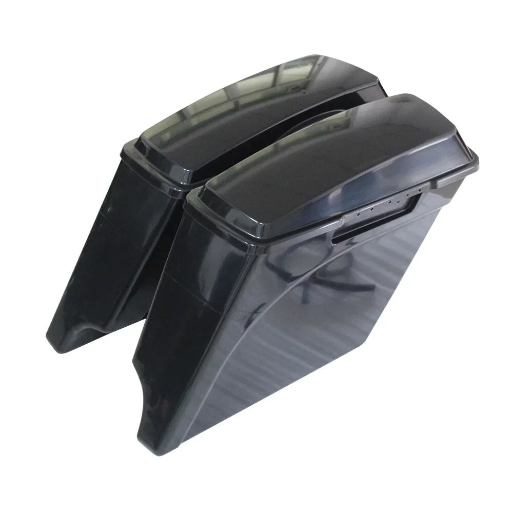 ZXMT 5" Stretched Extended Hard Saddlebags Unpainted Fit for 1993-2013 Harley Touring Models