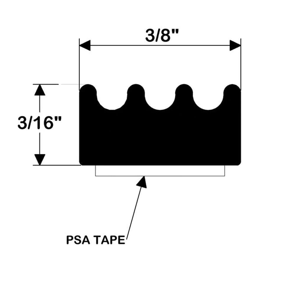 TACO Marine V30-0113B10-1 Condition Seal Tape - 3/16" x 3/8" x 10', Black