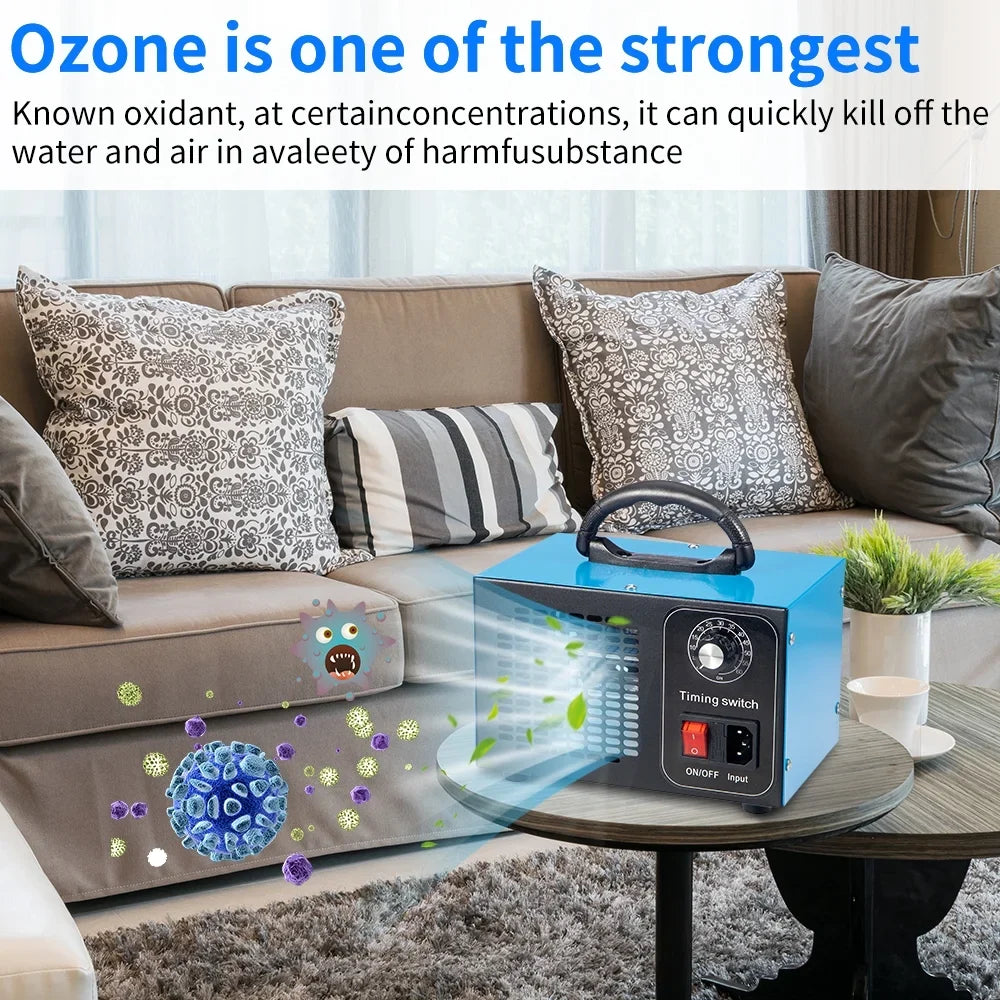 Kydely Room Ozone Machine Glossy Steel Finish 41dB - Eliminate Smoke, Dust & Pollutants with Powerful Ozone
