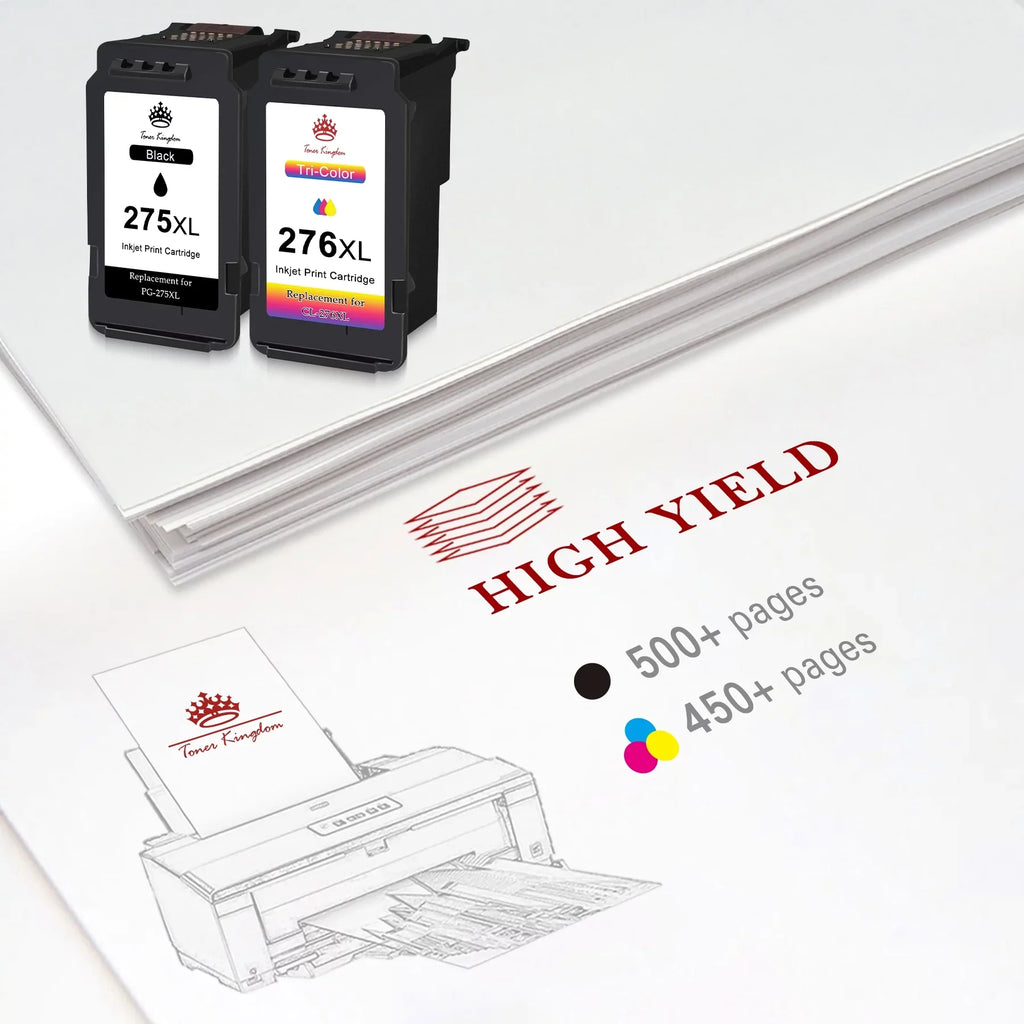 PG-275 XL Black Ink Cartridge Suitable for PIXMA TS3520 TS3522 TR4720 TR4722 Printers, Replacement 275XL High Yield Black Ink Cartridge for Printer
