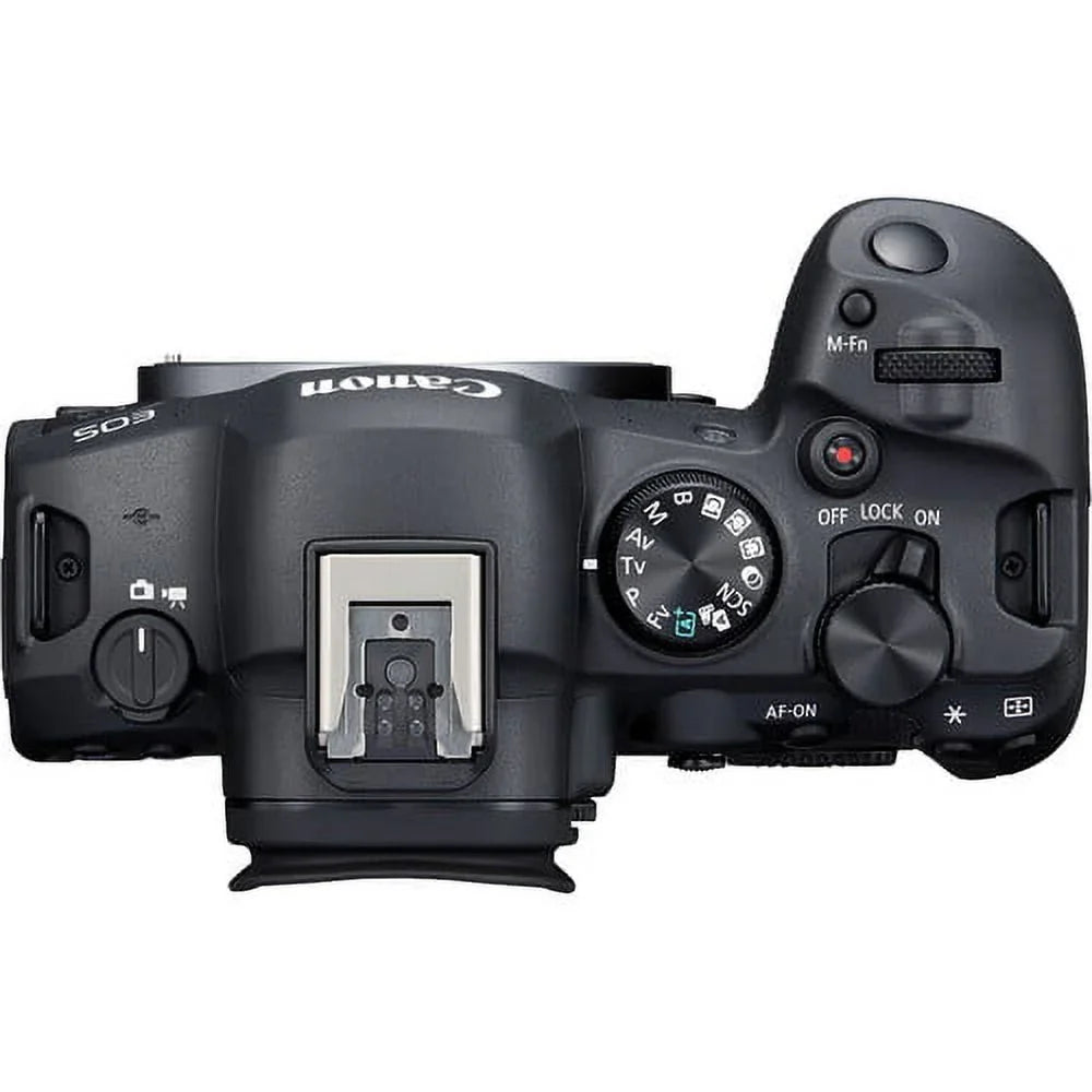 Canon EOS R6 Mark II Mirrorless Camera with 24-105mm f/4-7.1 Lens (5666C018) + 64GB Memory Card + Case + Corel Photo Software + 2 x LPE6 Battery + External Charger + Card Reader + LED Light + More