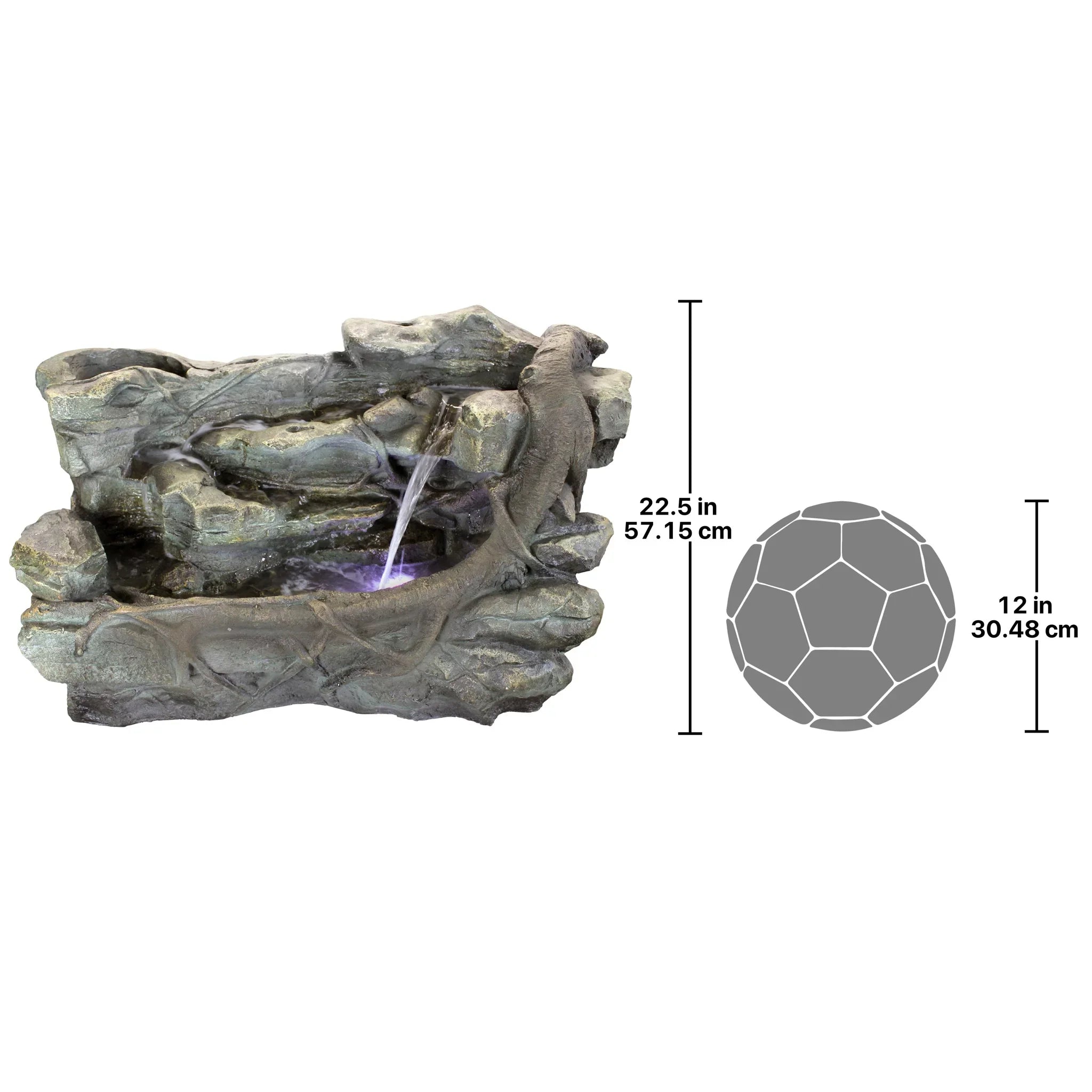 Design Toscano Staggered Rock Canyon Cascading Garden Fountain