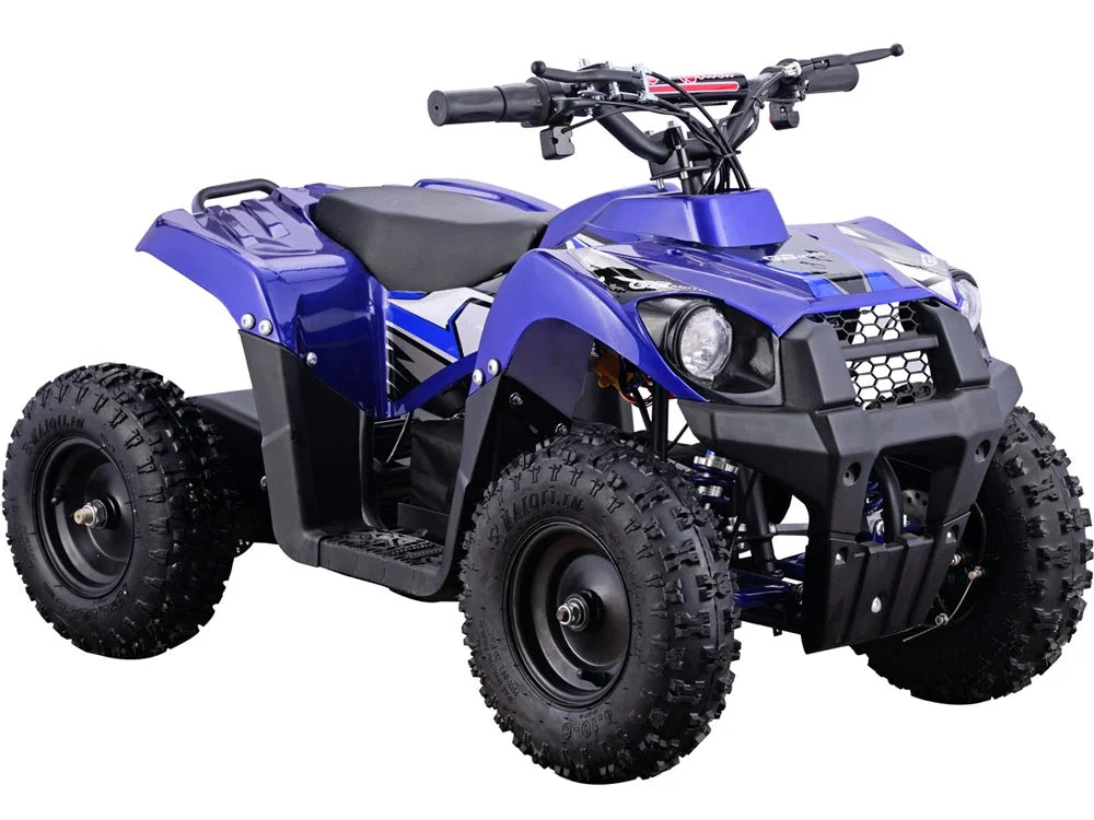 MotoTec Monster 36V 500W Kids Battery Powered ATV Four Wheeler Blue