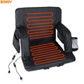 Sojoy Double Heated Stadium Seats for Bleacher with Back Support, 21" Extra Wide Folded Bleacher Chair with USB Heat for Outdoor Camping, Sports Gaming