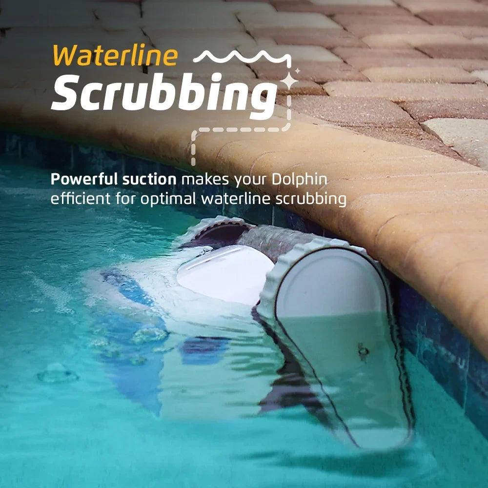 Dolphin Proteus DX4 Robotic Pool Vacuum Cleaner — Wall Climbing Capability — Powerful Waterline Scrubbing — Excellent for All Pool Types up to 50 FT in Length