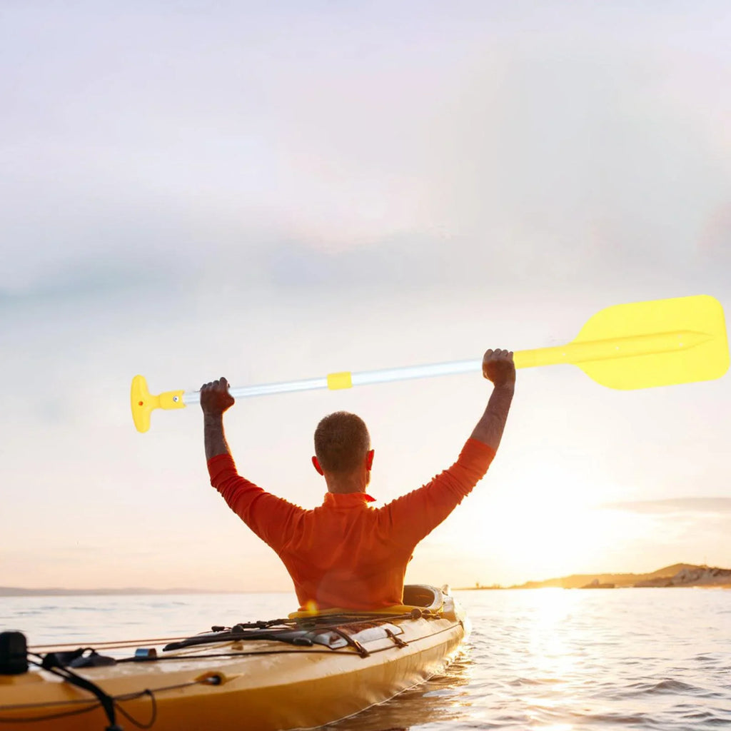 BAOSITY Canoeing Paddle Flexible Long-lasting Beginners Float Craft Paddle Watercraft Oars for Canoe Outdoor Activities Sports Kayaking Yellow