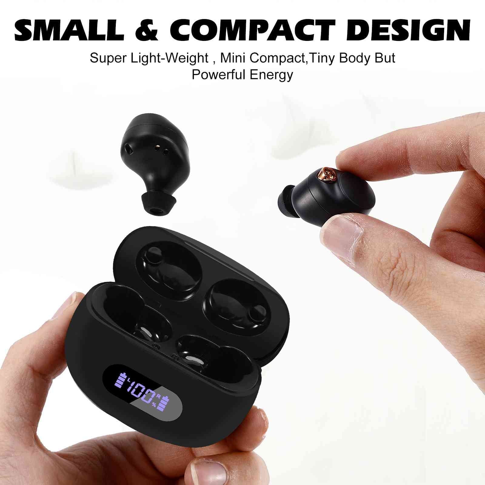 UrbanX True Wireless Bluetooth Earbuds + Charging Case, Black, Dual Connect, IPX5 Water Resistance, Bluetooth 5.2 Connection, Balanced, Bass Boost Matching with Lenovo Tab P11 Gen 2
