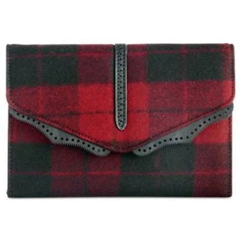 Danielle Nicole Womens Hudson Wool Plaid Crossbody Handbag