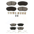 Front Rear Semi-Metallic Brake Pads Kit For Ford Edge Mazda CX-9 CX-7 Lincoln MKX KSM-100095
