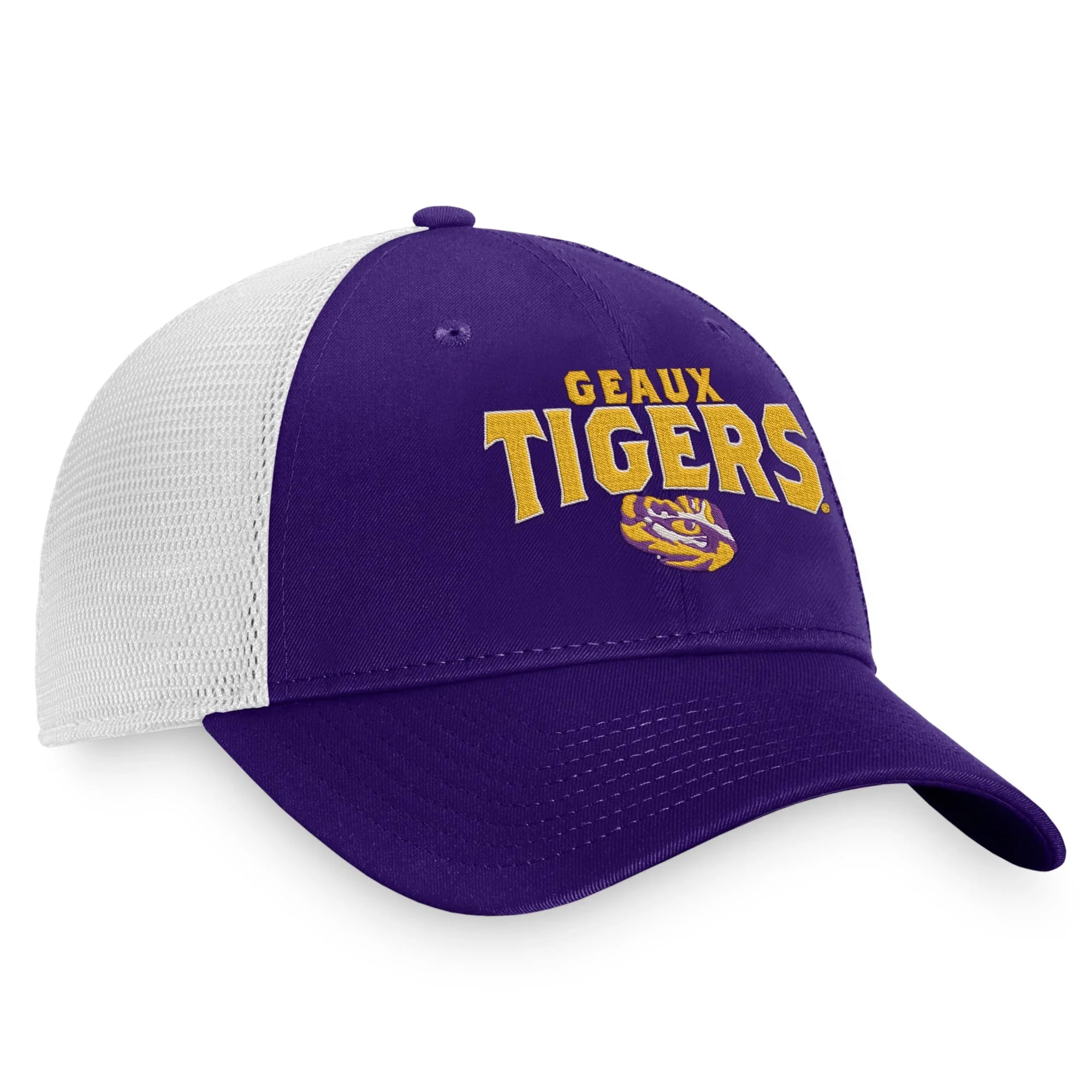 Men's Top of the World Purple LSU Tigers Breakout Trucker Snapback Hat - OSFA