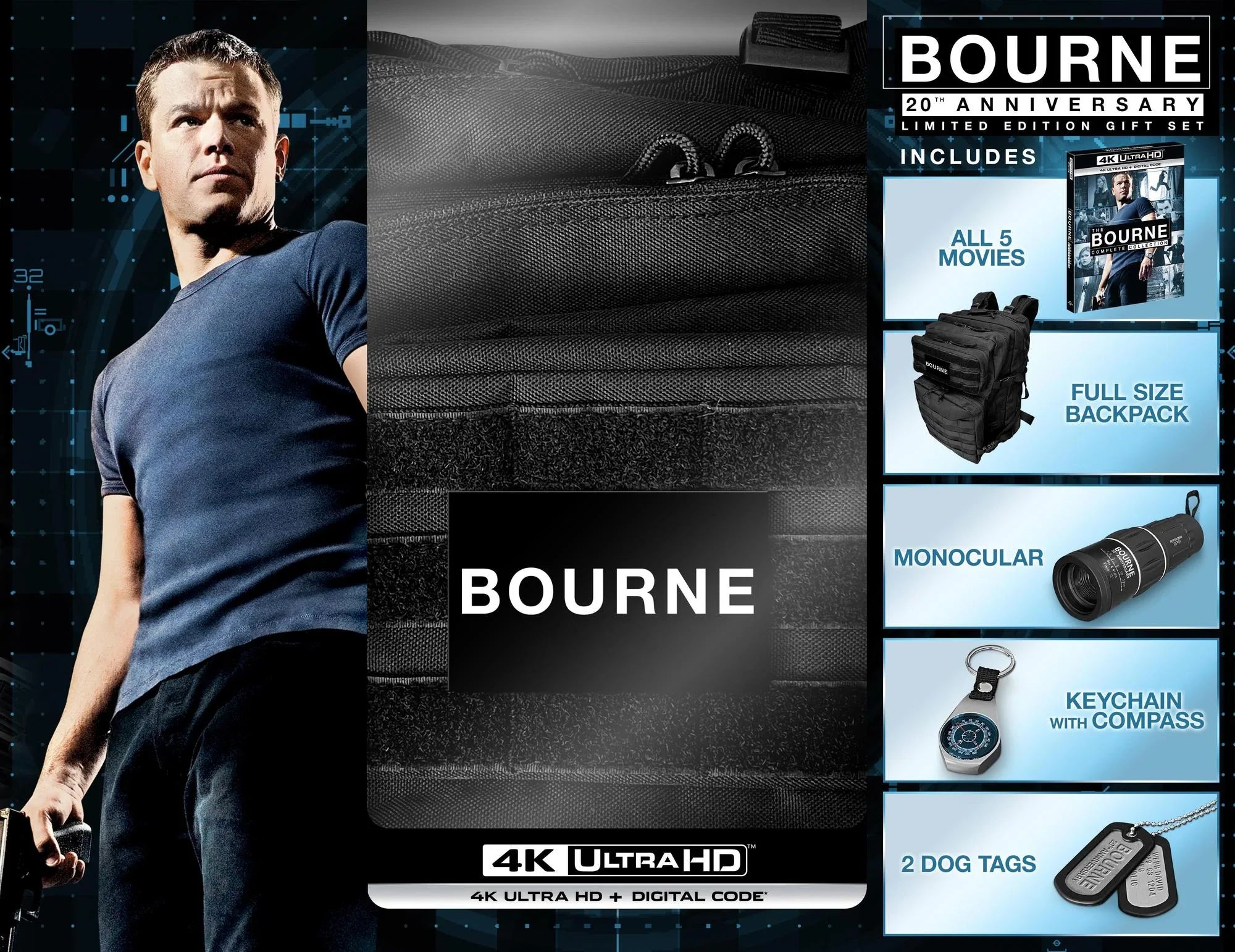 The Bourne Complete Collection - 20th Anniversary Limited Edition Gift Set (4K Ultra HD) [UHD]