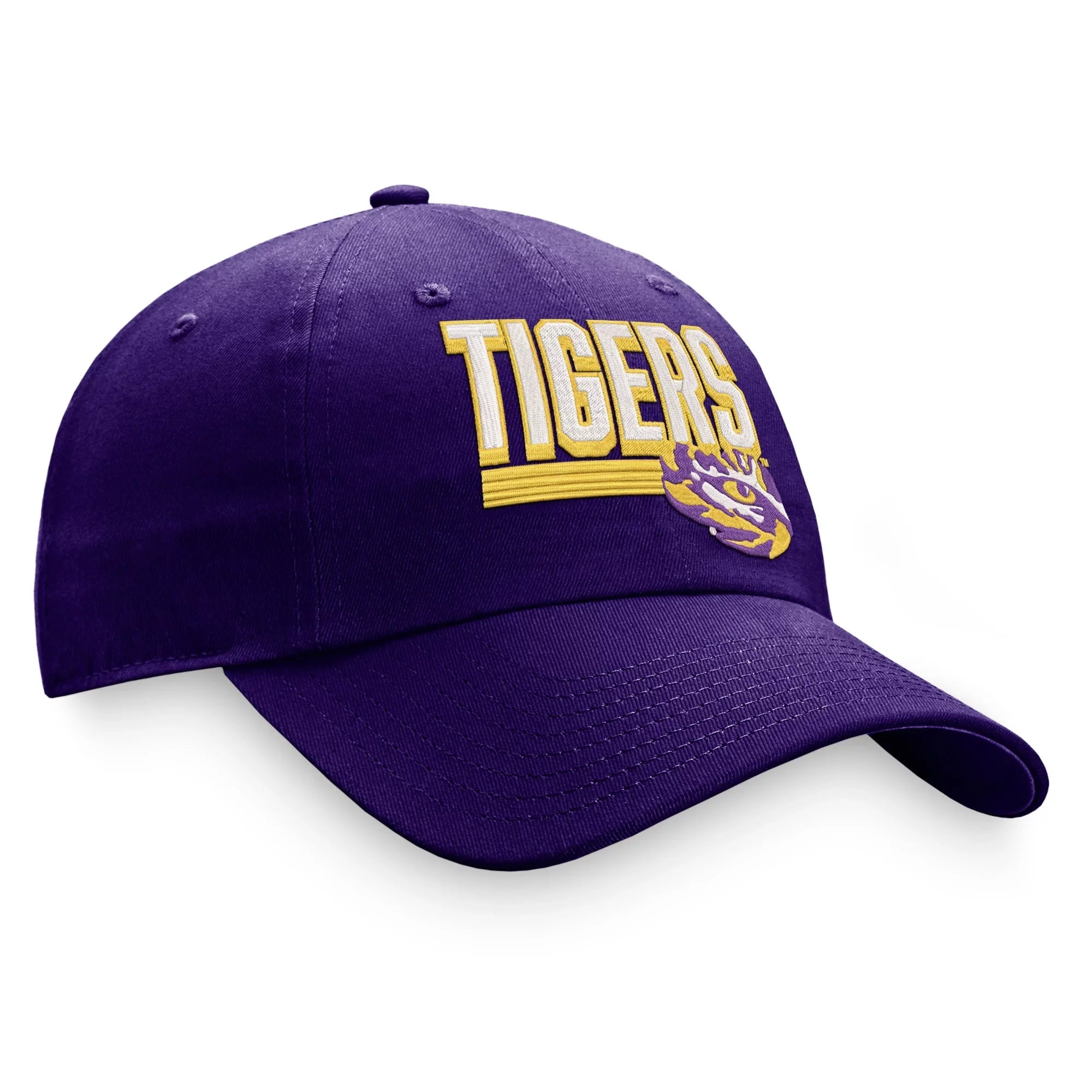 Men's Top of the World Purple LSU Tigers Slice Adjustable Hat - OSFA