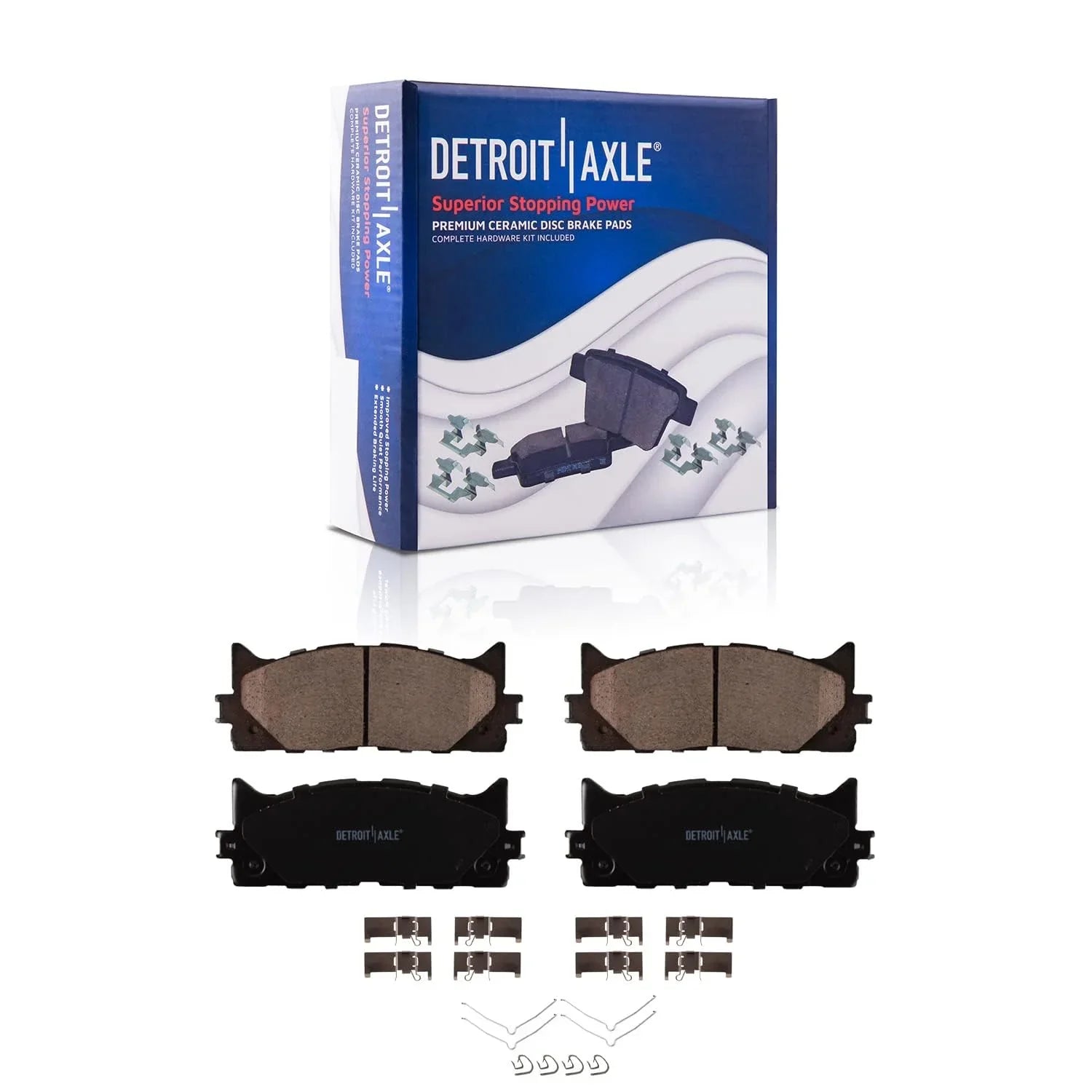 Detroit Axle - Brake Kit for 2012-2017 Toyota Camry 2013-2018 Avalon Lexus ES350 ES300h Drilled & Slotted Disc Brake Rotors 2014 2015 2016 Ceramic Brakes Pads Front & Rear Replacement