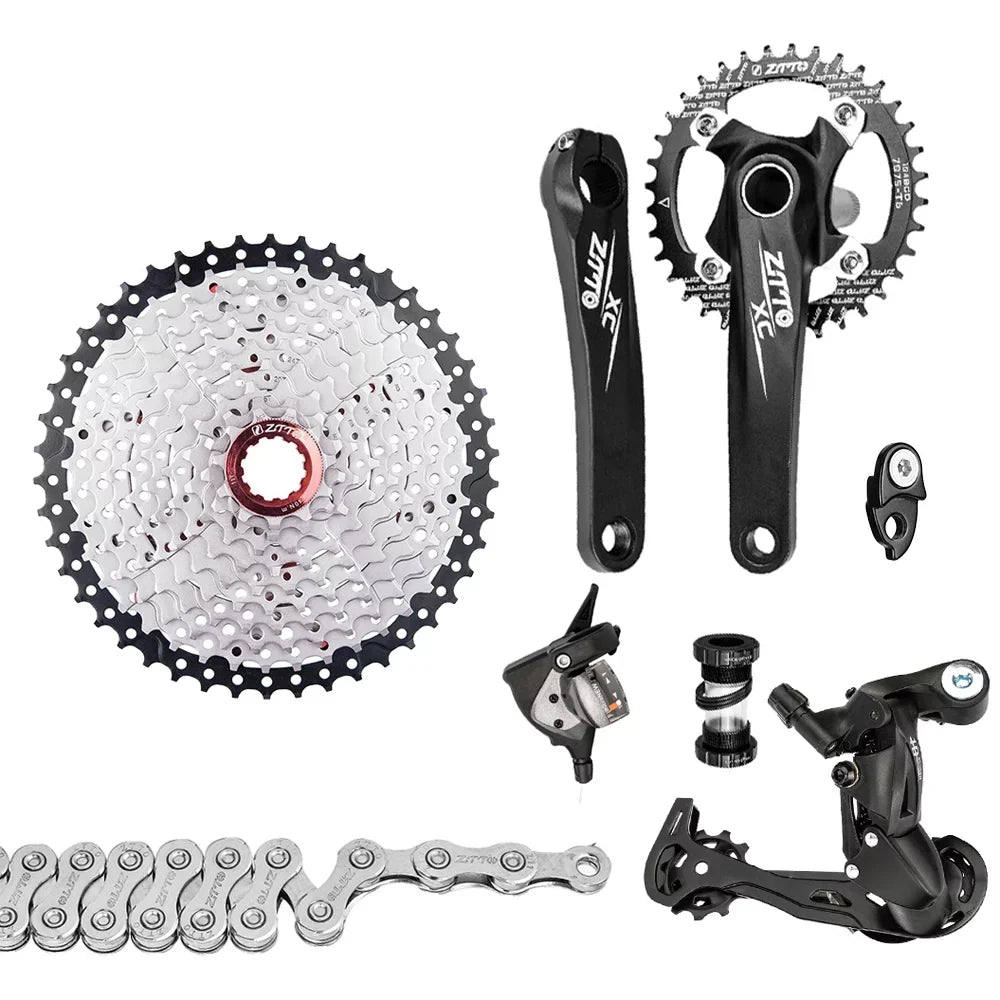 ZTTO Bicycle transmission kit,Mountain Bike Crankset 11-50T 10 11-50T 10 Speed Bike Crankset 11-50T Speed MTB MTB Derailleurs Shifter MTB Mountain Bike Speed MTB Derailleurs 1x10 Speed MTB