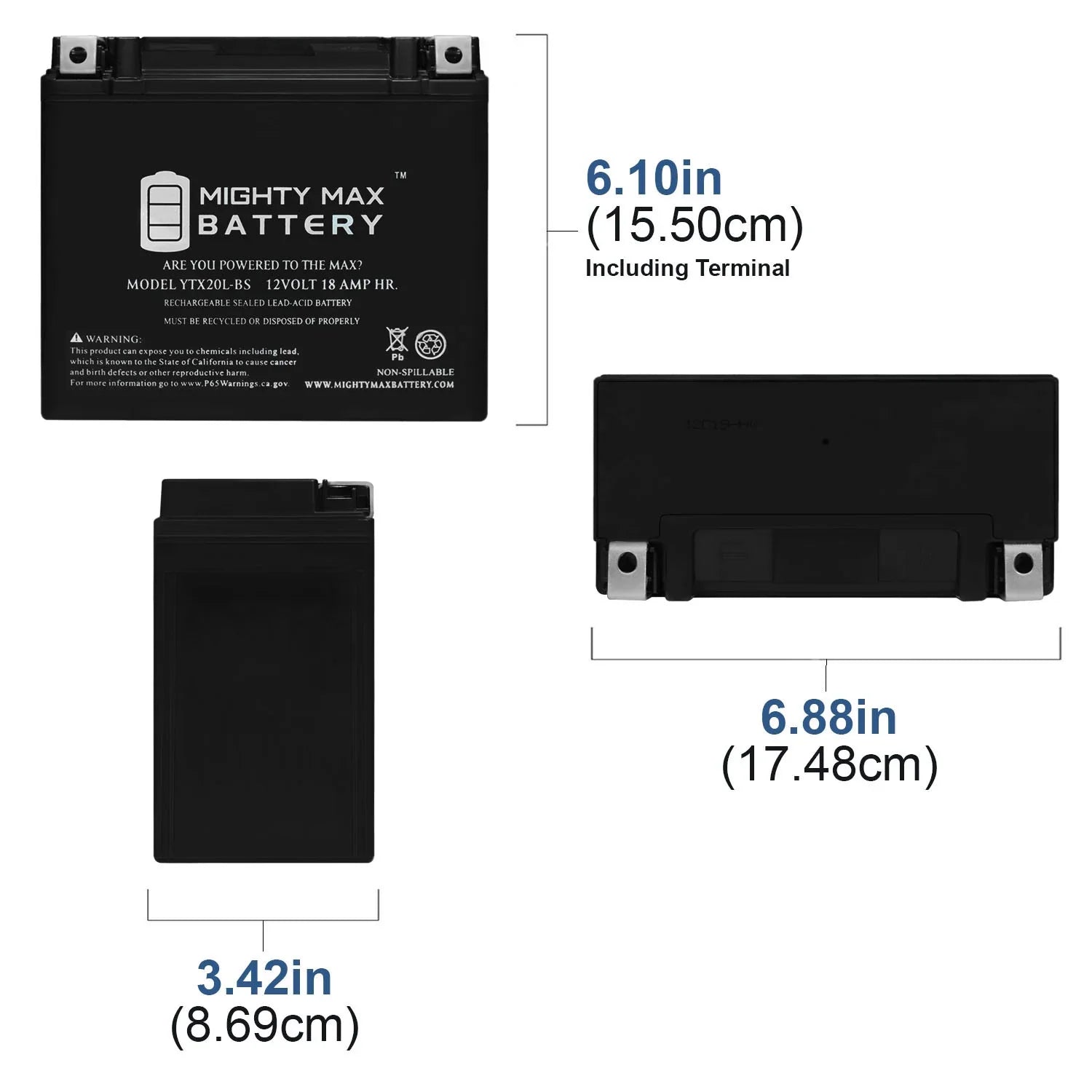 YTX20L-BS Battery for Kawasaki Jet Ski JS750 SXi + 12V 4Amp Charger