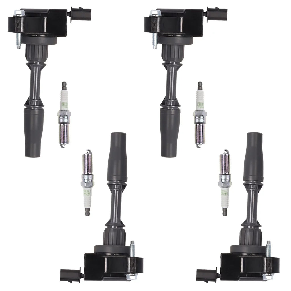 Set of 4 ISA Ignition Coils and NGK Platinum Spark Plugs Matching with 2018 Buick Regal Sportback 2.0L l4 Replacement for UF680