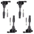 Set of 4 ISA Ignition Coils and NGK Platinum Spark Plugs Matching with 2018 Buick Regal Sportback 2.0L l4 Replacement for UF680