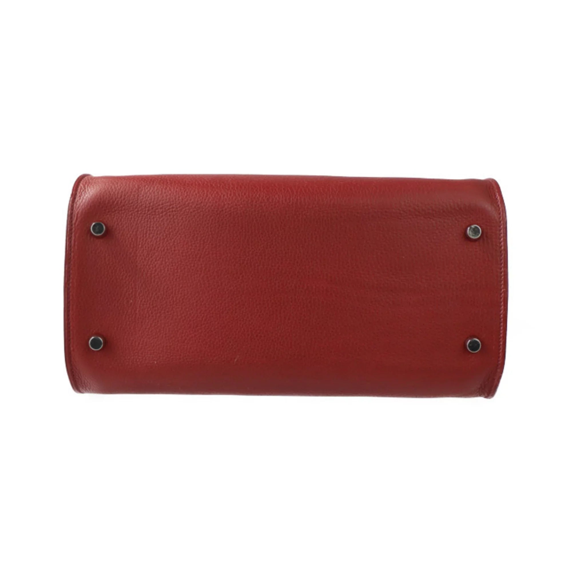 Pre-Owned HERMES Hermes Museau Shoulder bag Taurillon Clemence Rouge Ash Tote □E stamp (Good)