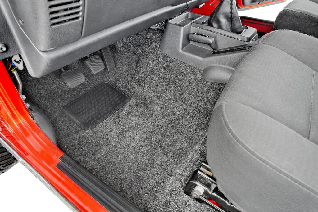 BedRug by RealTruck Front 3Pc Floorr Kit (w/o Center Console)-Heat Shields Fitting with select: 1997-2005 Jeep Wrangler / TJ, 2006 Jeep Wrangler / TJ X