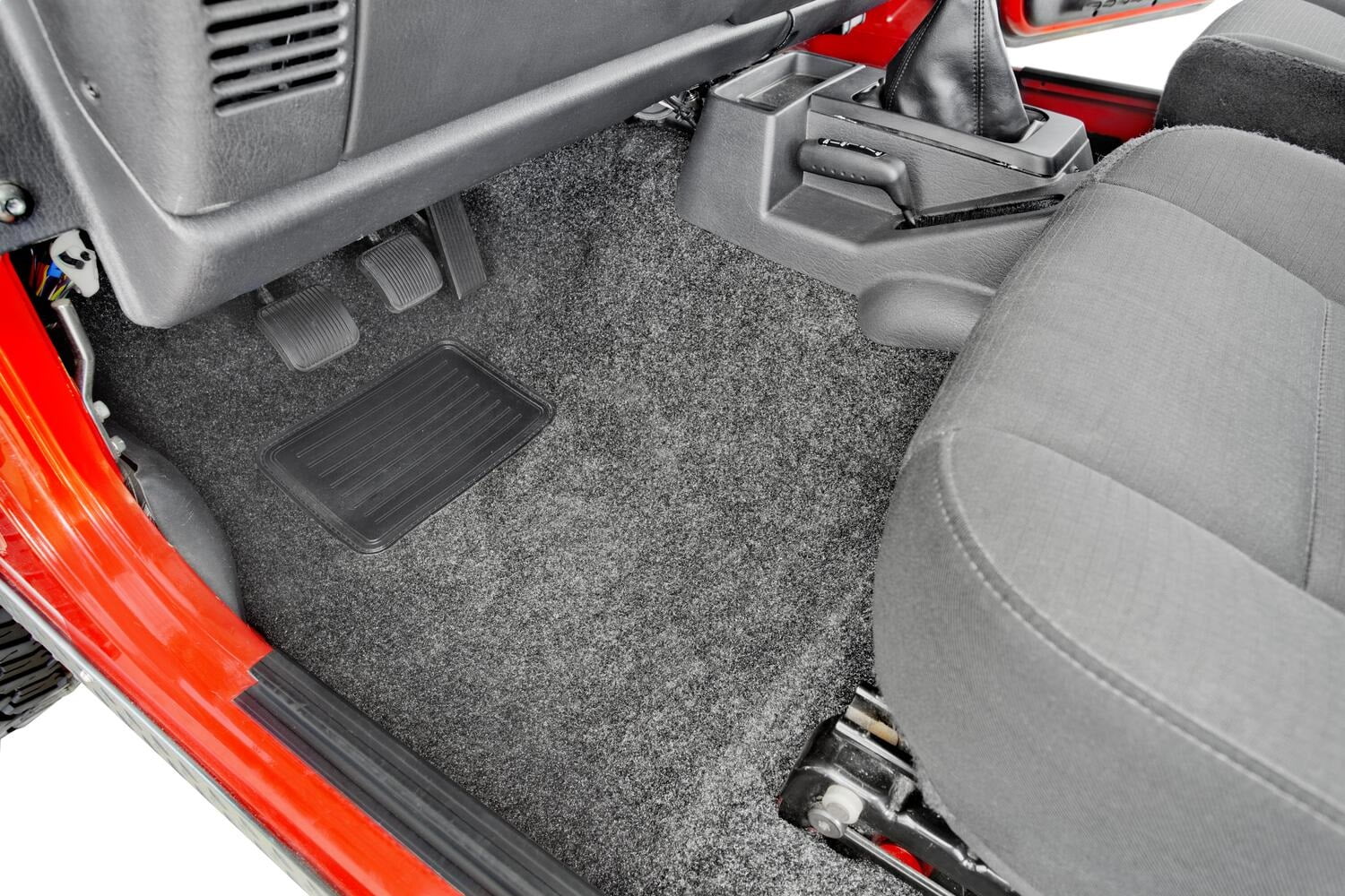 BedRug by RealTruck Front 3Pc Floorr Kit (w/o Center Console)-Heat Shields Fitting with select: 1997-2005 Jeep Wrangler / TJ, 2006 Jeep Wrangler / TJ X