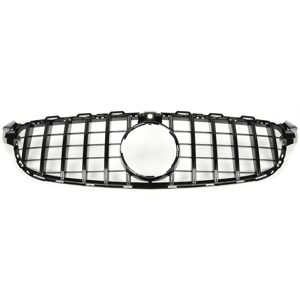 Kojem Front Bumper Grille for 2015 2016 2017 2018 Mercedes Benz W205 C63 AMG S Black Painted for Both with Or without Camera Model Shield