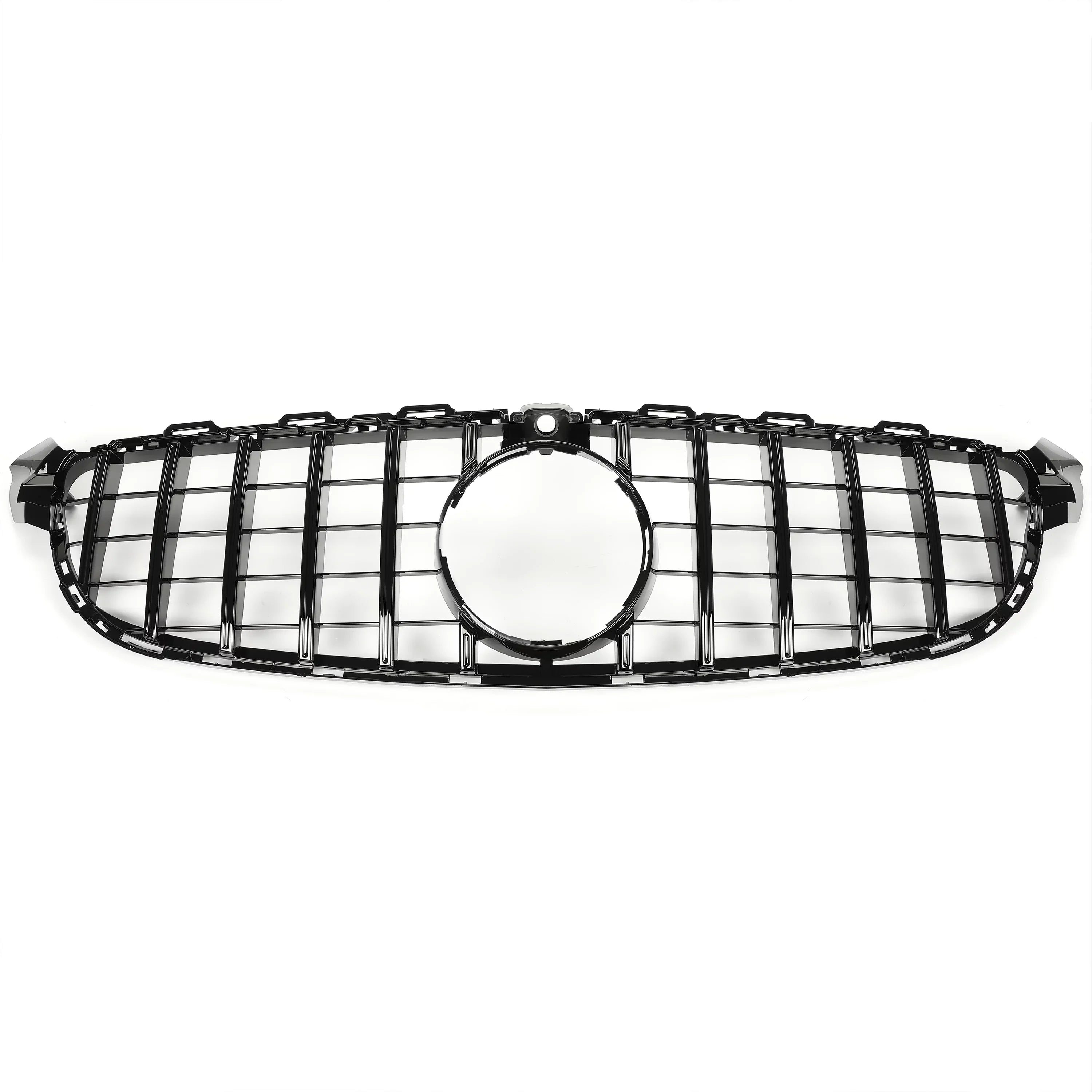 Kojem Front Bumper Grille for 2015 2016 2017 2018 Mercedes Benz W205 C63 AMG S Black Painted for Both with Or without Camera Model Shield