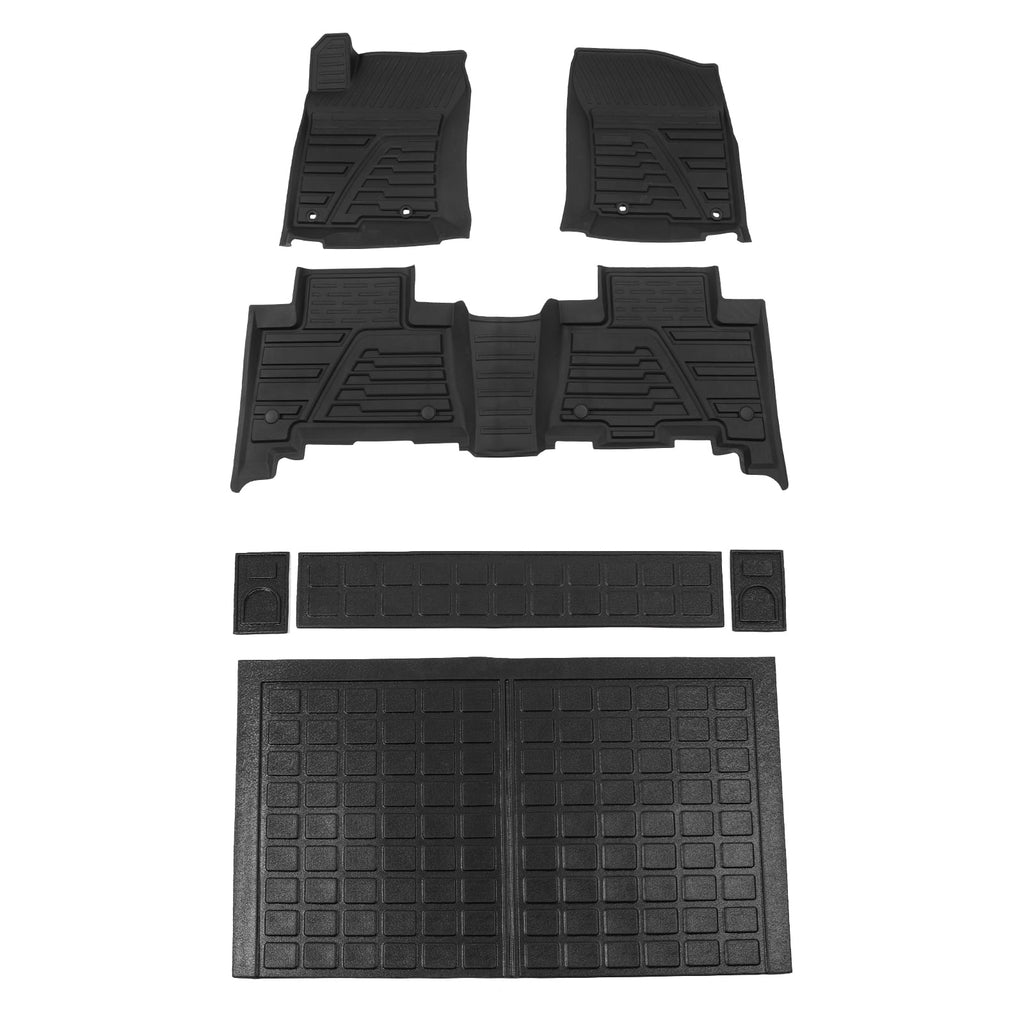 Floor Mats Suitable with Toyota 4Runner 2013-2023 Trunk Mat Cargo Liner Cargo Mat All Environment Trunk Liner 2022 4 Runner Accessories (Trunk Mat+Floor Mats,Fit W/Sliding Tray)