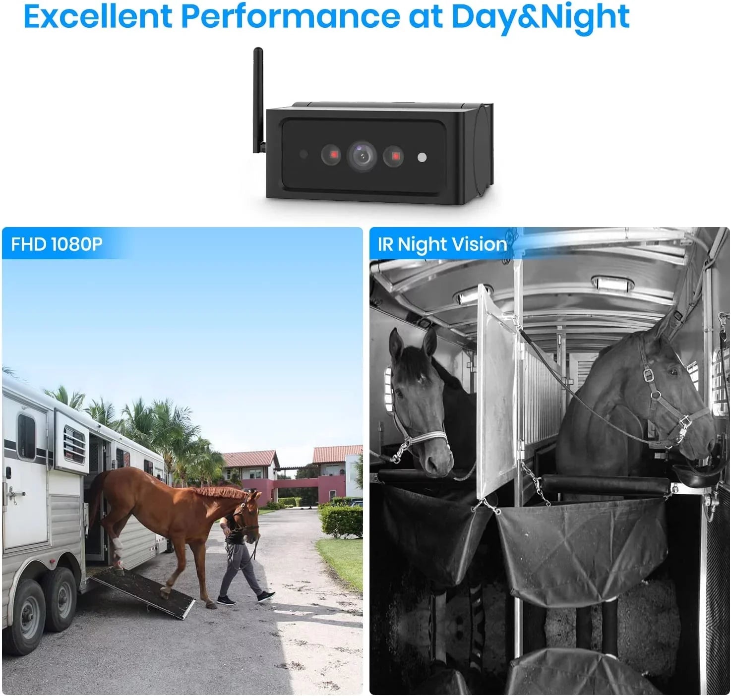 Auto-Vox Truck Wireless Backup Camera with 7" Monitor, Trailer Rear View Camera, Digital Reverse Camera for Camper, Vans