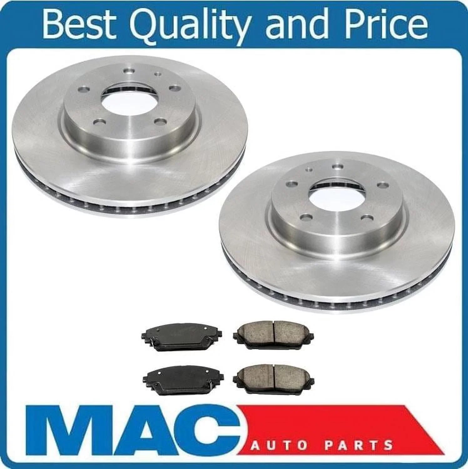 Front Brake Disc Rotors Ceramic Pads for Mazda CX-3 2.0L 16-20 Front Wheel Drive