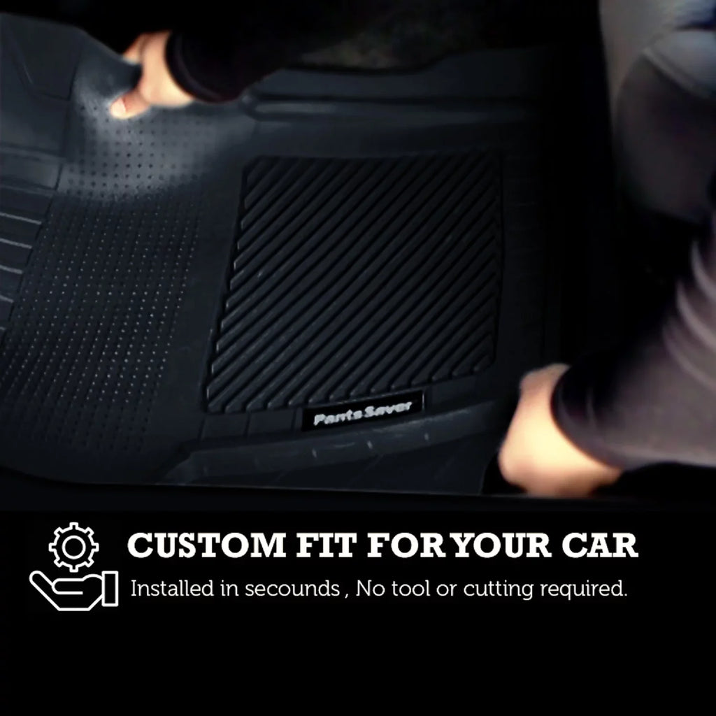 PantsSaver Custom Fit Floor Mats for Genesis G90 2017-2022 All Climate Protection -4 Piece Set (Beige)