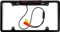 Absolute CAM2100B Black License Plate Backup Camera Front Rear View Reverse Camera with 8 LED Night Vision 170 Degree Viewing Angle Waterproof Backup Camera for Cars