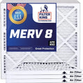 Filter King 13.5x24x1a Air Filter | 4-PACK | MERV 8 HVAC Pleated A/C Furnace Filters | MADE IN USA | Actual Size: 13.5 x 24 x .75"