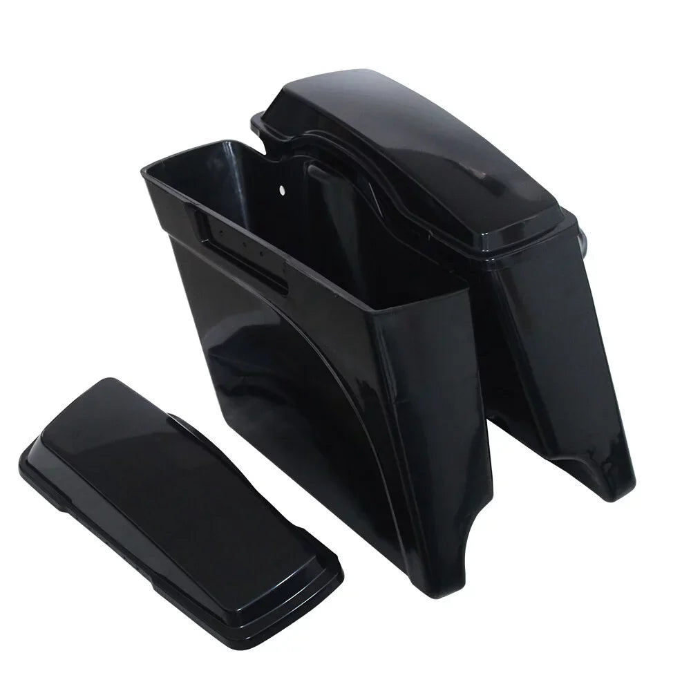 ZXMT 5" Stretched Extended Hard Saddlebags Unpainted Fit for 1993-2013 Harley Touring Models