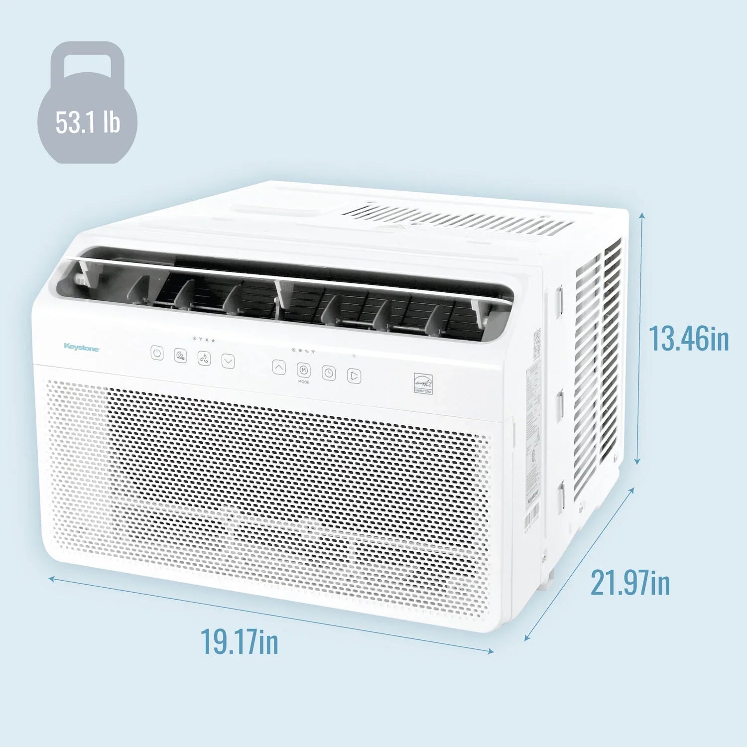 Keystone 8,000 BTU Window Mounted Inverter Air Conditioner with Remote Control
