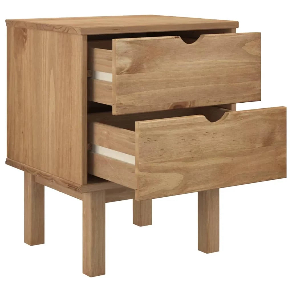 Htovila Bedside Cabinet OTTA 18.1"x15.6"x22.4" Solid Wood Pine