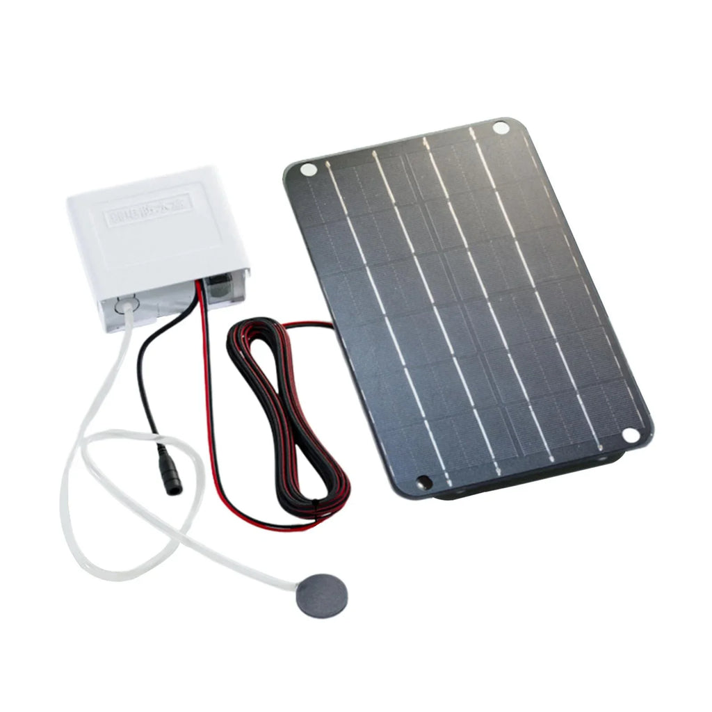 jicheng Solar Air Pump,Aquarium Air Pump Oxygenator Silent Eco Friendly,6V Solar Pond Aerator Solar Powered Pond Pump for Hydroponics