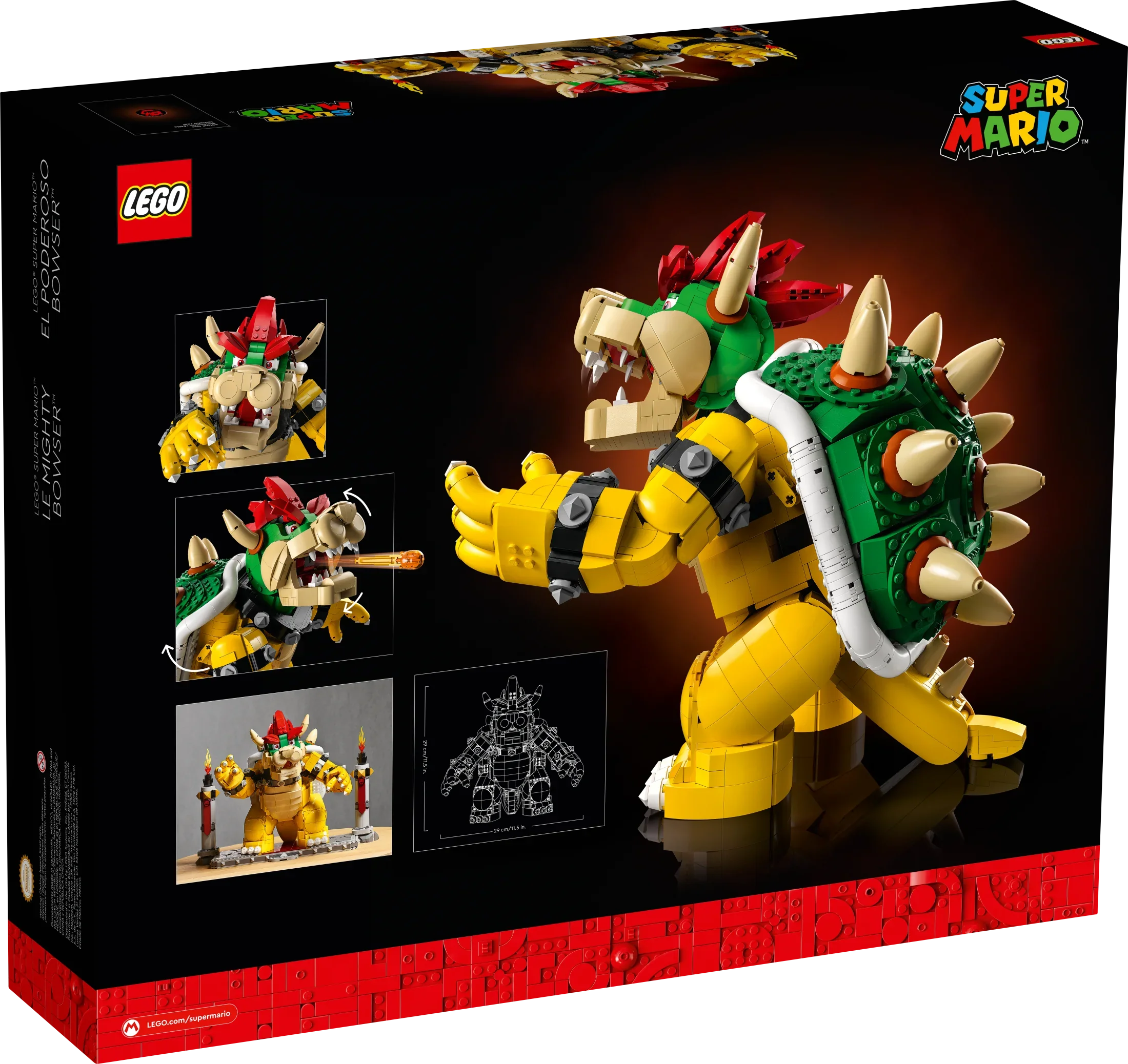 LEGO Super Mario The Mighty Bowser, 3D Build and Display Kit, Collectible Posable Character Figure with Battle Platform, Video Game Toy Idea for Fans of Super Mario Bros, 71411