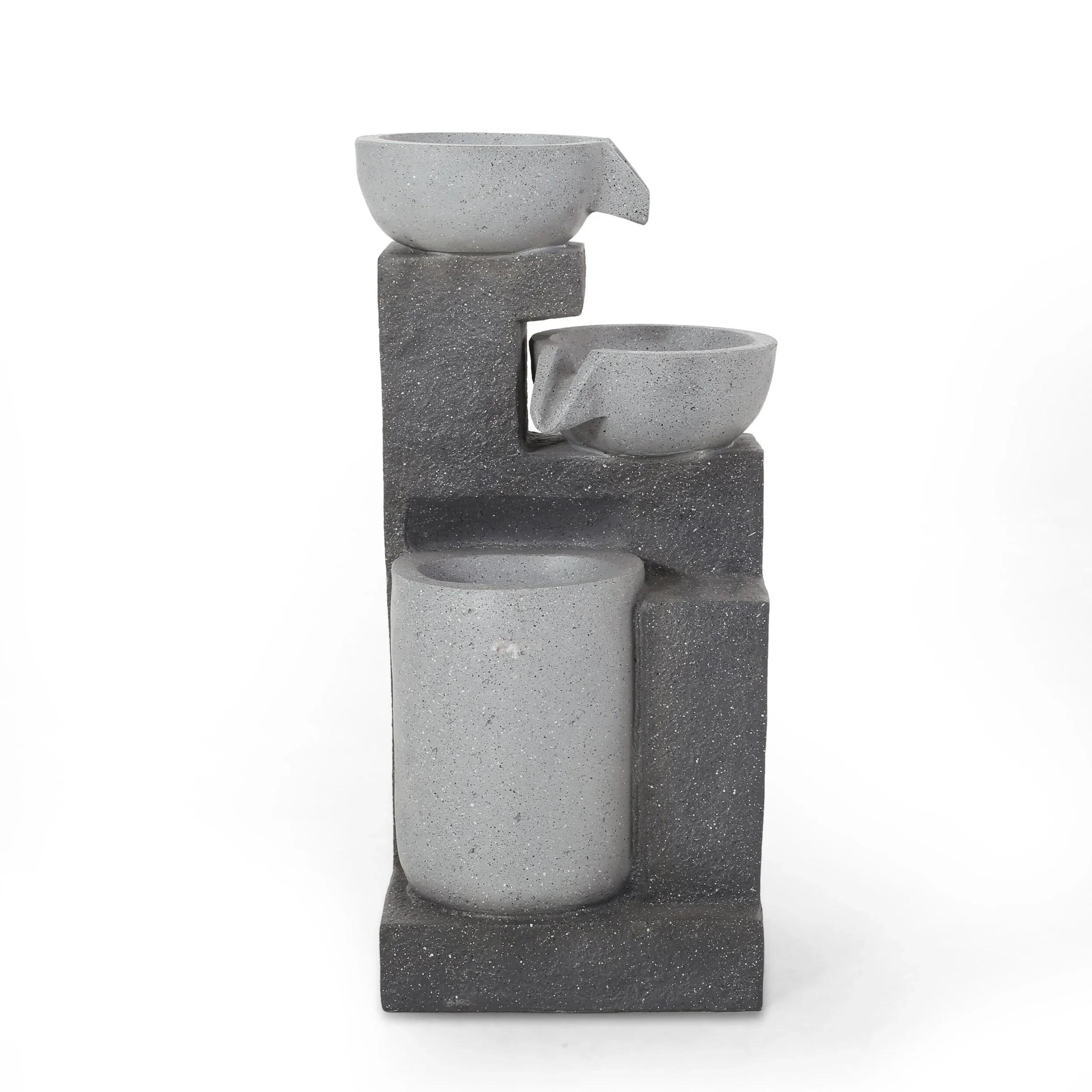 Christopher Knight Home Catoosa Outdoor Modern 3 Tier Fountain by