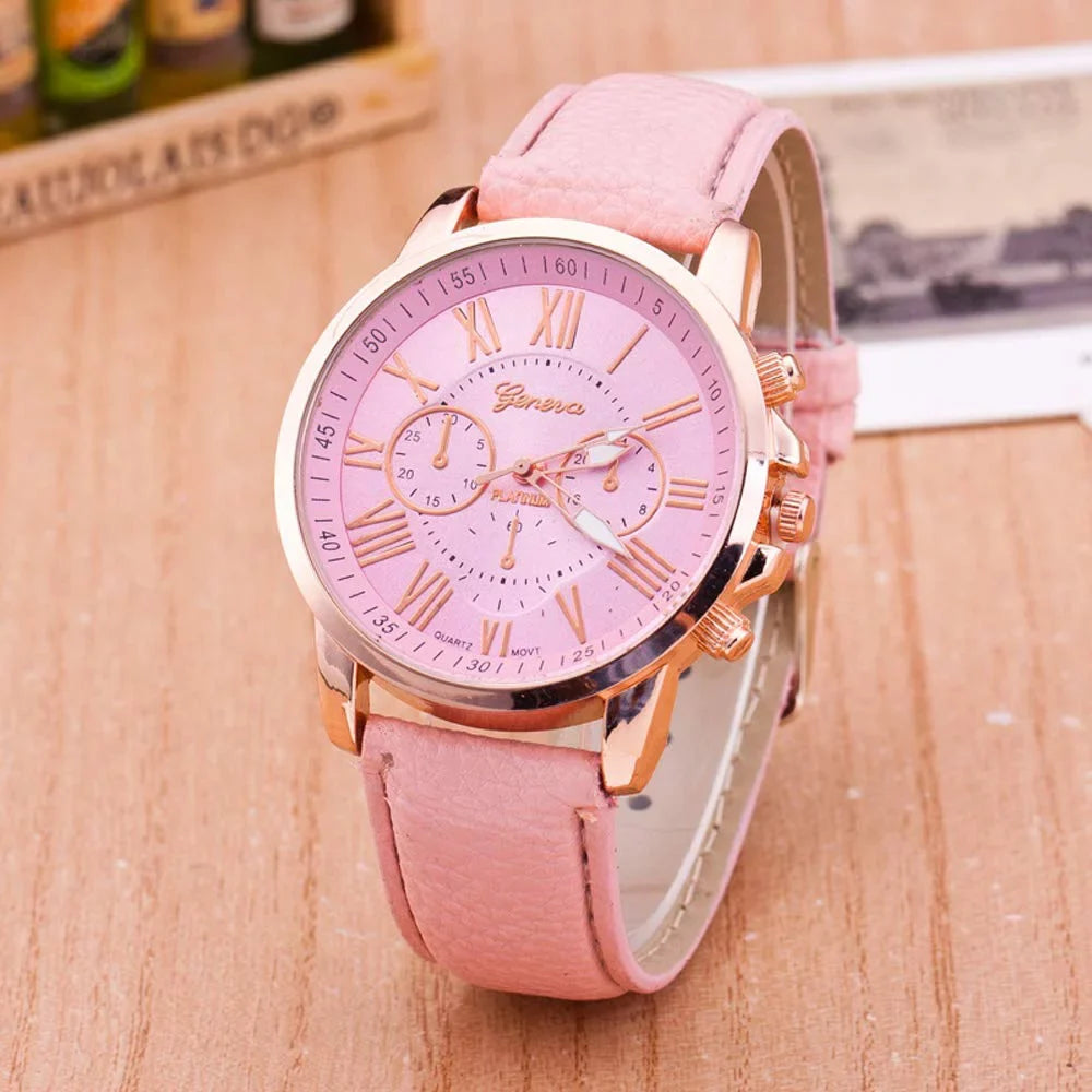 Weicam Wholesale Watches 10 Pack Fashion Ladies Women PU Leather Assorted Wrist Watch Set Roman Numerals Analog Quartz for Men Unisex Girls