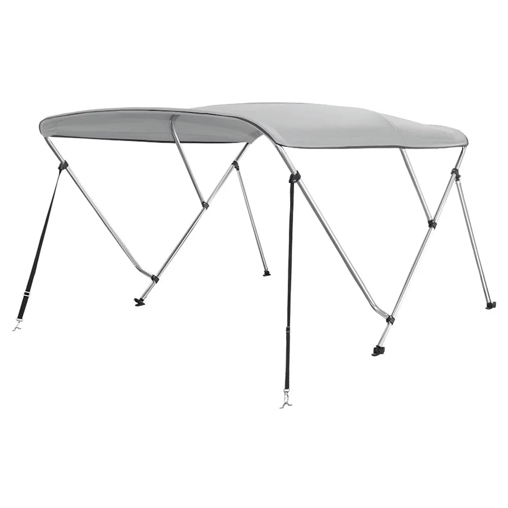Bimini Top Ship Shield 46" High 3 Bow 79"-84" Wide 6' L Gray, w/ Rear Poles