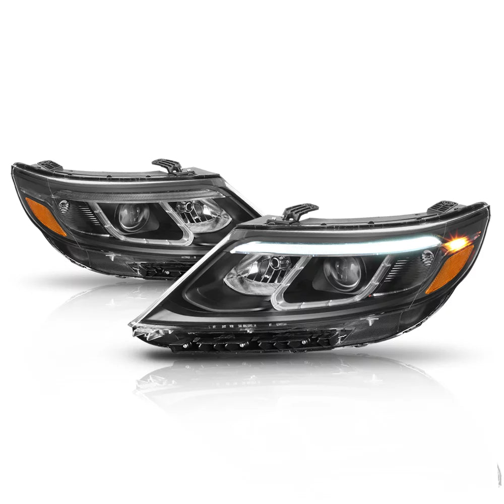 Black Housing Projector Headlight Amber Reflector for 14-15 Kia Sorento EX/SX