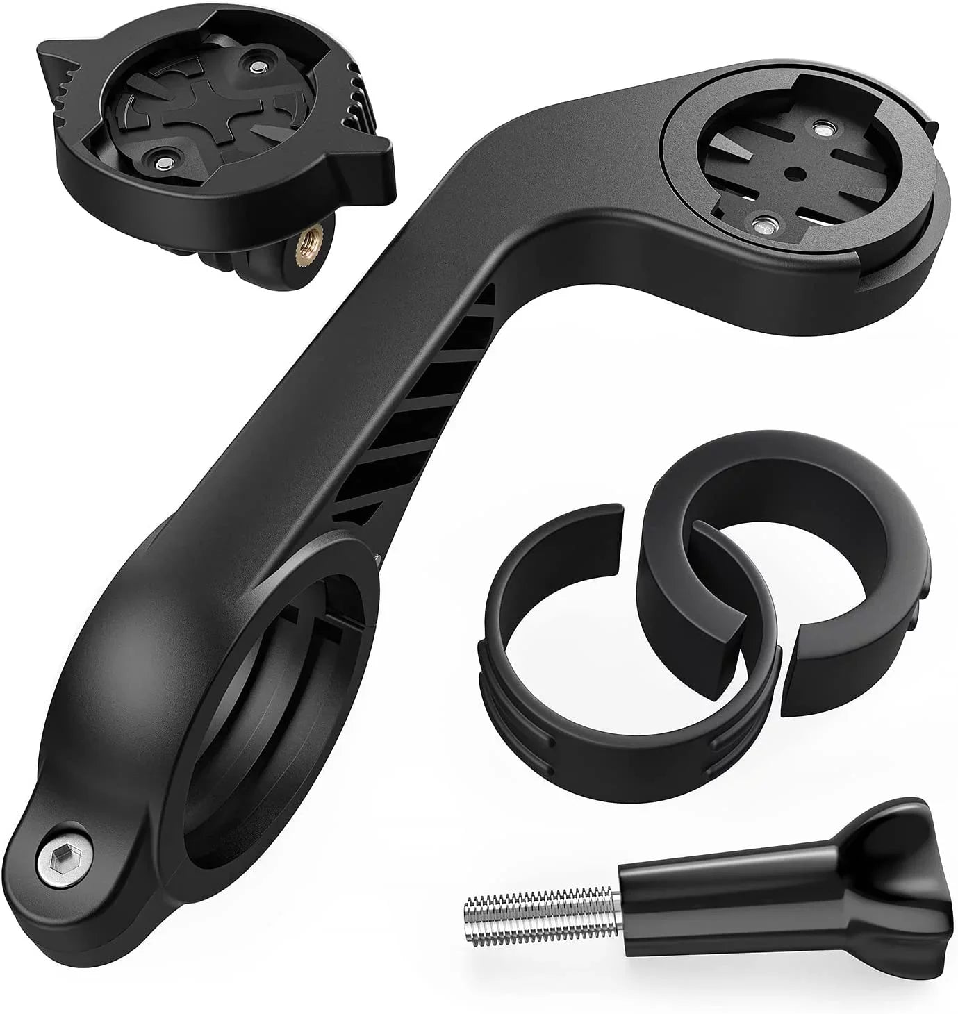 Flush Out Front Mount and Quarter-Turn to Friction Flange Mount Adapter Fitting with Garmin Edge GPS Bike