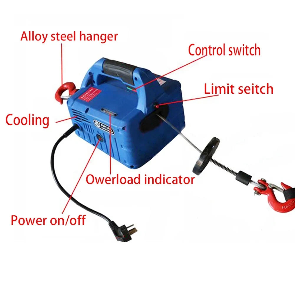 INTSUPERMAI Portable Electric Winch Hoist with Remote Control