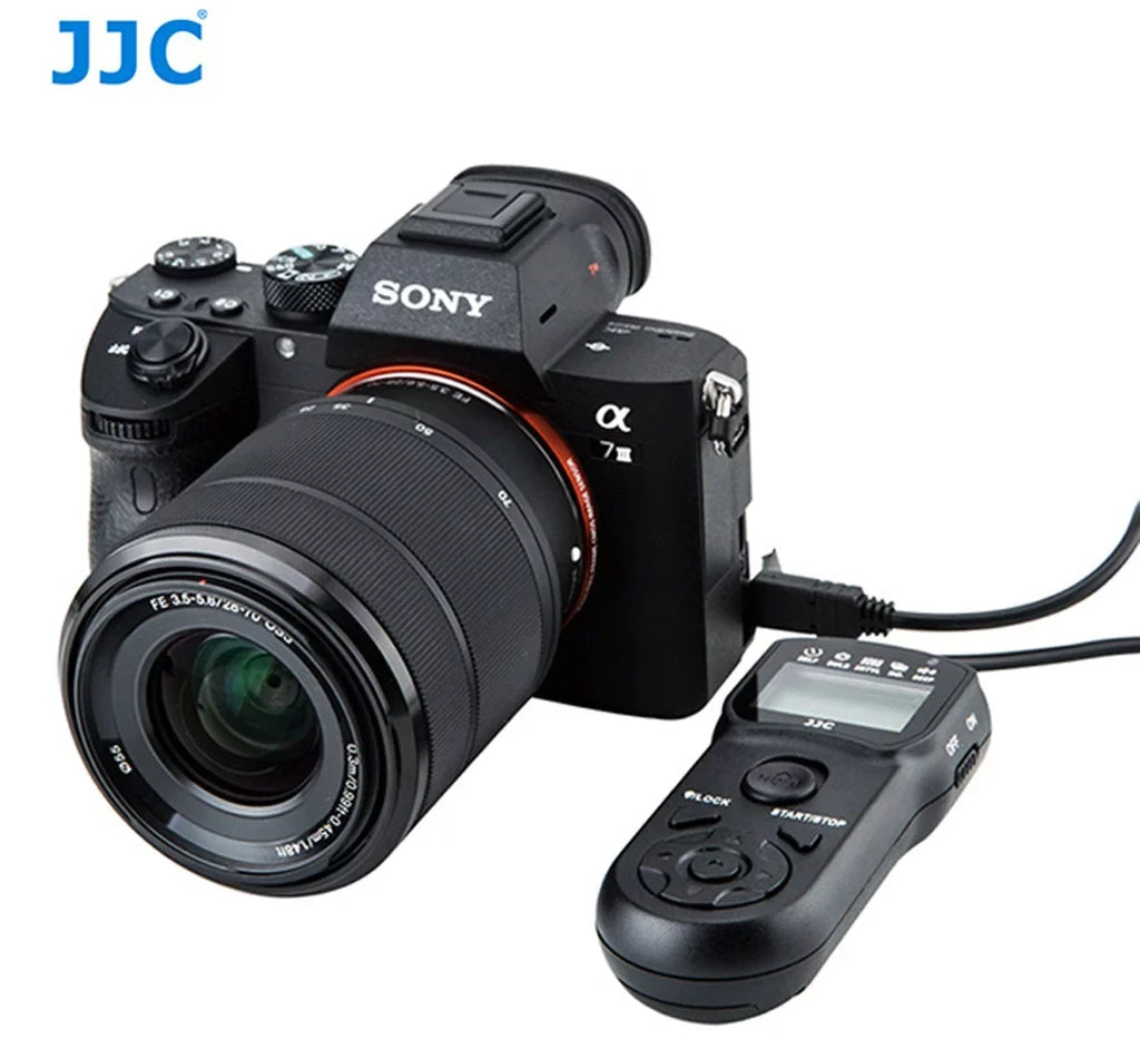 JJC TM-F2 Intervalometer LCD Timer Remote for Sony A7 II III A7R II III IV A7S II III A7M2K A9 A9II RX1R II RX10 RX10 II III RX100II RX100III RX100M4 RX100M5 RX100M5A RX100M6 RX100M7 A3000 A3500 A5000