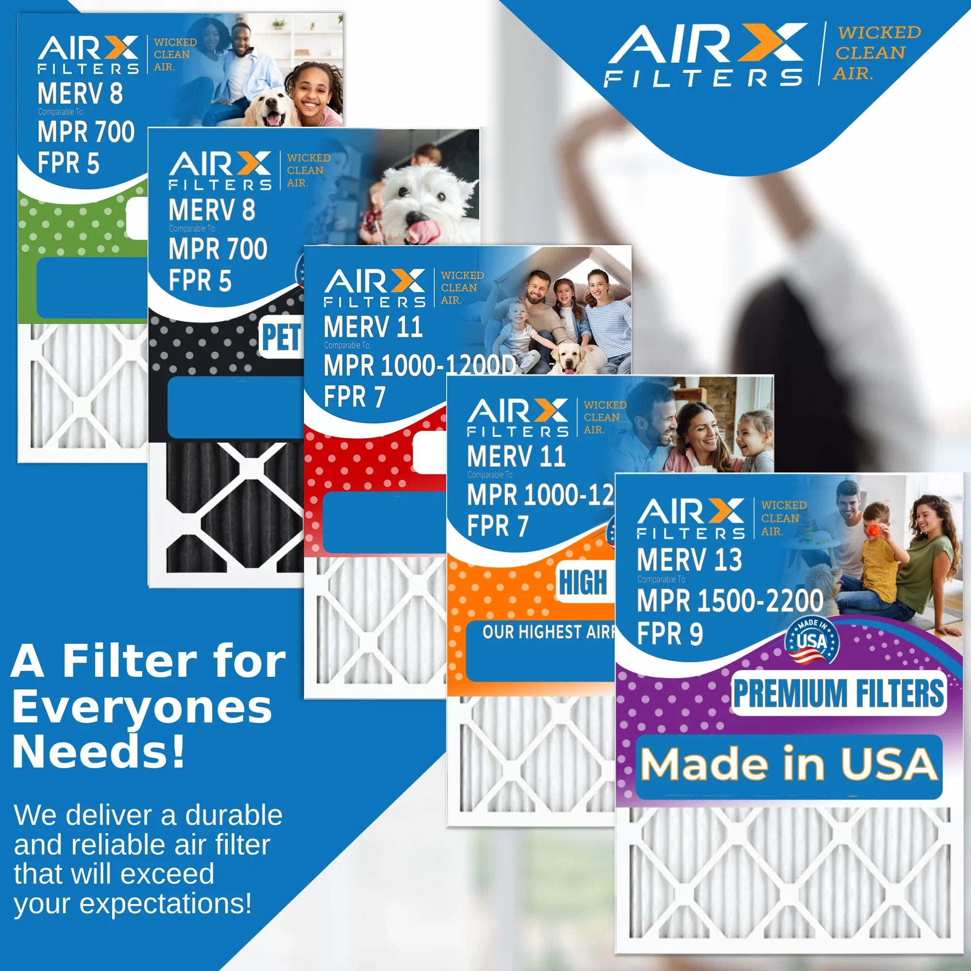 16x28x6 Air Filter MERV 8 Comparable to MPR 700 & FPR 5 Suitable with Aprilaire 401 Premium USA Made 16x28x6 Furnace Filter 1 Single Filter by AIRX FILTERS WICKED CLEAN AIR.