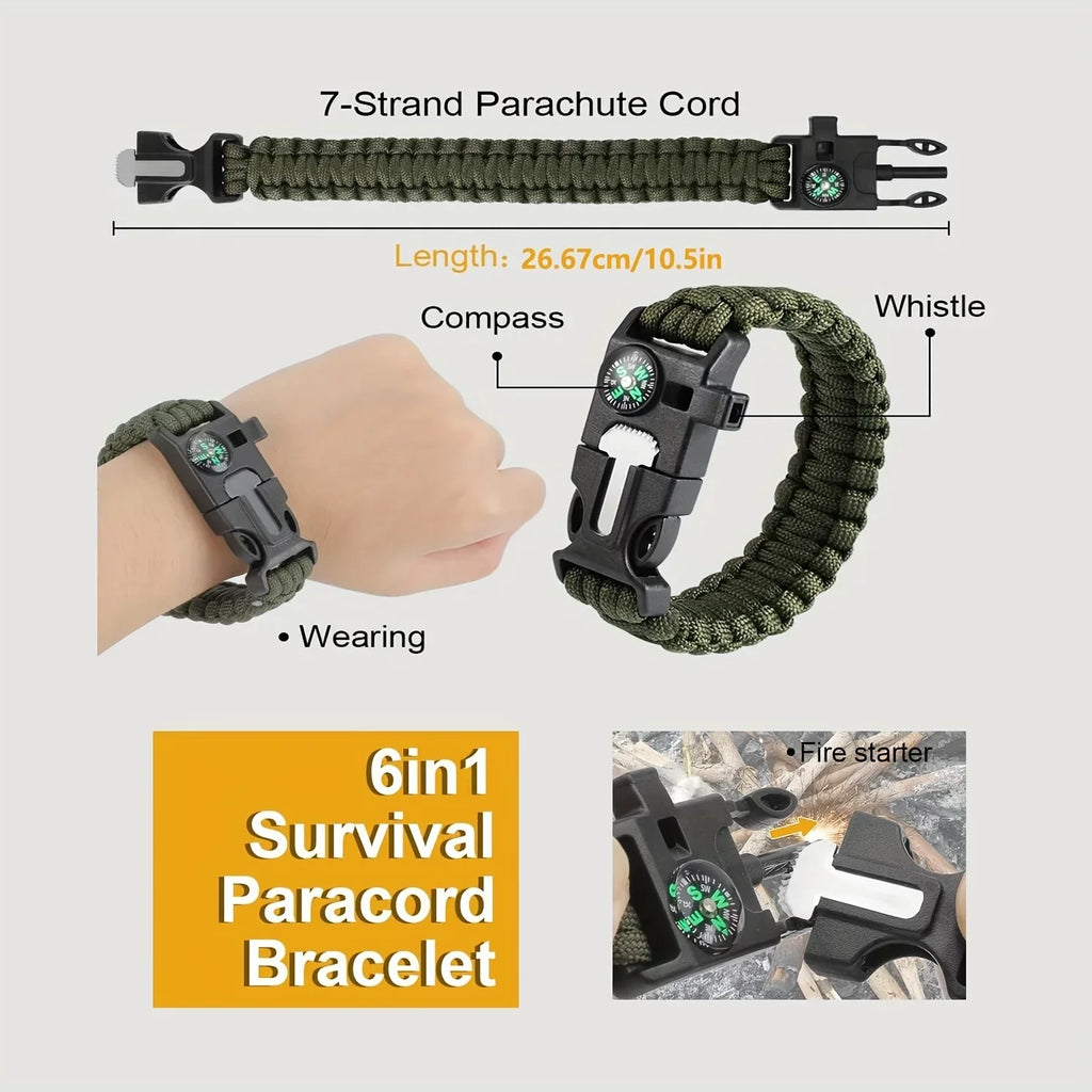 20 In 1 Survival Kits, Emergency Survival Equipment For Outdoor Fishing Hunting Camping, Birthday Gift, Father's Gift For Men Dad Husband